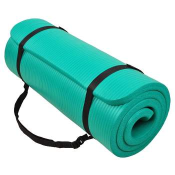 ProsourceFit Extra Thick Yoga and Pilates Mat 1-in, 71”L x 24”W Green