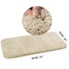 PiccoCasa Plush Shaggy Non-Slip Bath Mat Thick Bathroom Rug Show Door Mat Carpet - 3 of 4