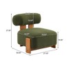 Racxily 27.25" Accent Chair, Boucle Lounge Chair, Upholstery Armless Chairs, with Solid Wood Frame, for Living Room, Bedroom and Office - 3 of 4