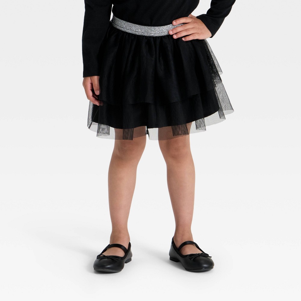 Toddler Girls' Tiered Tulle Skirt - Cat & Jack™ Black 5T