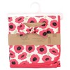 Touched by Nature Baby Girl Organic Cotton Swaddle Blanket and Headband or Cap, Poppy, One Size - 2 of 4