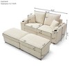 NicBex Couches for Living Room Oversized Single Sofa Couch Deep Seat Accent Chair Upholstered Armchair with Removable Footrest for Bedroom - 4 of 4