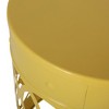 Maggift Patio End Tables, Stylish End Tables for Indoor and Outdoor Use, Ideal for Gardens, Backyard, Special Design, Yellow, 13.75"*13.75"*18" - 3 of 4