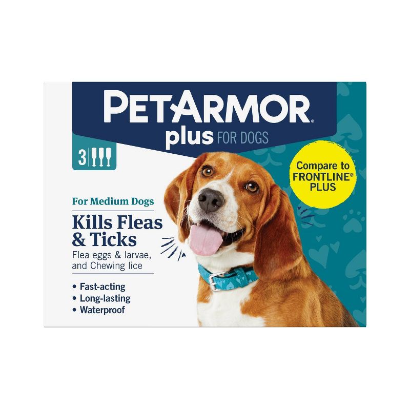PetArmor Plus Flea and Tick Topical Treatment for Dogs - 3 Month Supply, 1 of 10