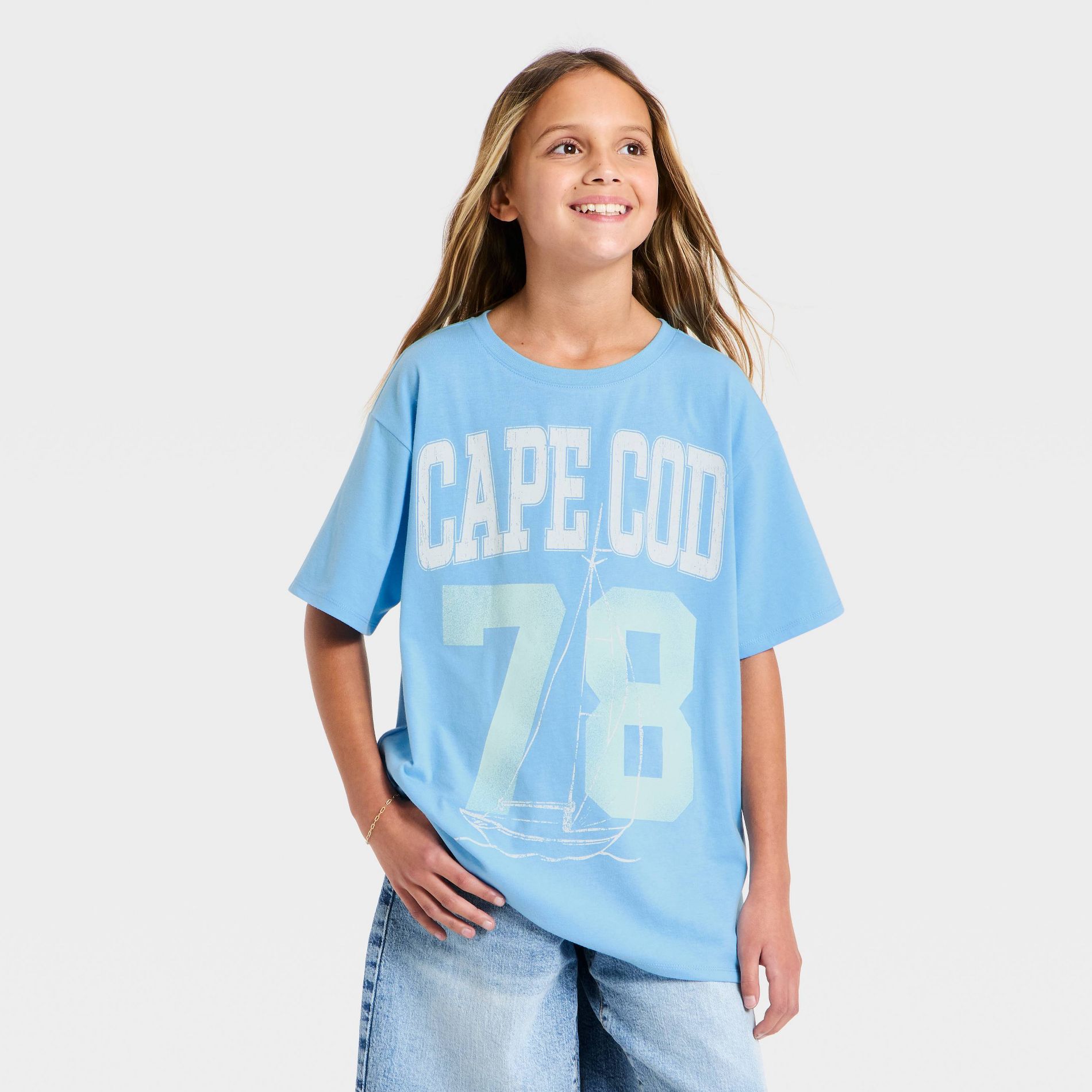 Girls' Oversized Graphic T-Shirt - art class™