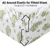HLC.ME Floral Multi-Piece Bed Sheets Set - Wrinkle Resistant & Ultra Soft - Fits Mattresses up to 15 Inches Deep - 2 of 4