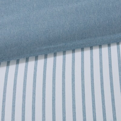 Full Blue Reversible Down Alternative Microfiber Comforter Set