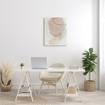 Modern Abstract Brown and Tan Canvas Wall Art, 24 x 30