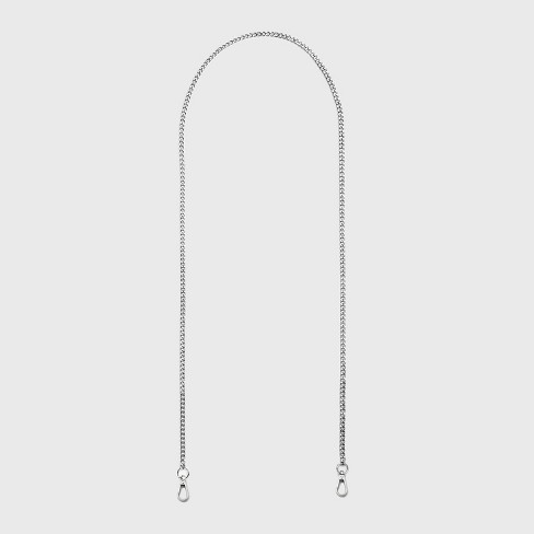 Silver chain sales handbag strap