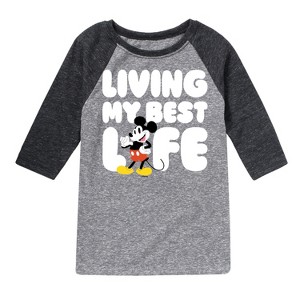 Boys' - Disney - Living My Best Life Raglan Graphic T-Shirt - 1 of 4