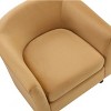 GlasFlength Accent Chairs Swivel Accent Chair Chenille Barrel Armchair with Ottoman Set Modern Side Chair for Room, Yellow, 26.8"*24.4"*26.6" - 4 of 4