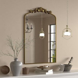Apmir Arch High Quality Aluminum Alloy Framed French Cleat Mounted Baroque Wall Decor Bathroom Vanity Mirror with 3-Year Warranty - 1 of 4