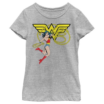 Girl's Wonder Woman Lasso Logo T-shirt : Target
