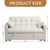 Leovsnove Sleeper Sofa Bed, 3-in-1 Velvet Pull Out Couch with Armrests, Storage Pockets and 2 Pillows, Adjustable Backrest - 4 of 4