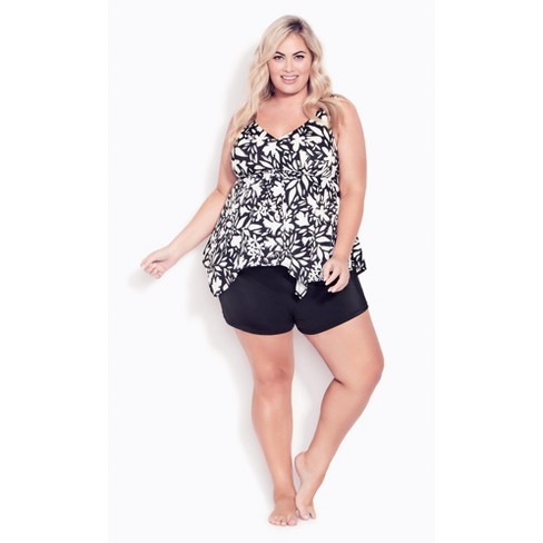 Avenue  Women's Plus Size Regular Short - Black - 20w : Target