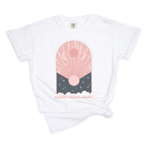 Simply Sage Market Women's Shine Your Light Vintage Short Sleeve Garment Dyed Tee - 1 of 2