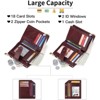 Clotth Small Wallets for Women - RFID Blocking Leather Bifold Double Zipper Wallet,Card Case Purse with 2 ID Windows - 4 of 4