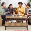 Living Room Modern Lift Top Coffee Table, Rustic Wooden Coffee Table with Hidden Storage Compartment Table - 3 of 4