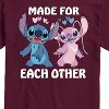 Men's - Lilo and Stitch - Made For Each Other Short Sleeve Graphic T-Shirt - 2 of 4