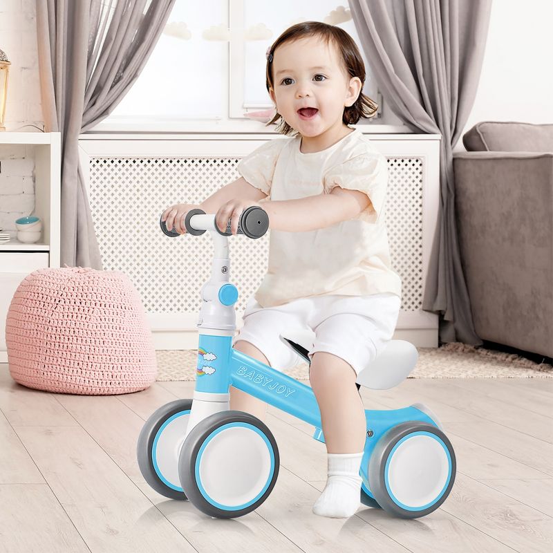 Babyjoy Baby Balance 4-Wheel Bike Infant Walker No-Pedal Toddler Bicycle Toys, 2 of 11