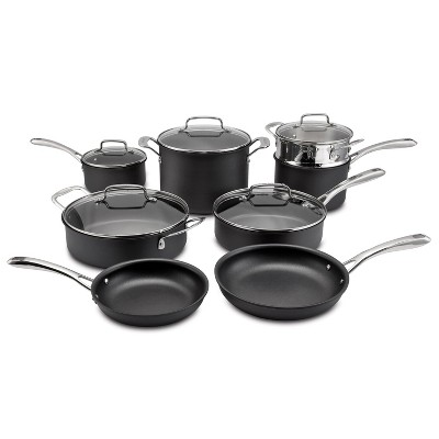 Cuisinart® Contour Hard-Anodized 13-pc. Cookware Set 64-13, Color: Charcoal  - JCPenney