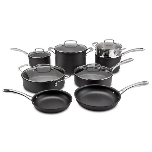 Cuisinart 11pc Non-Stick Aluminum Cookware Set, Black