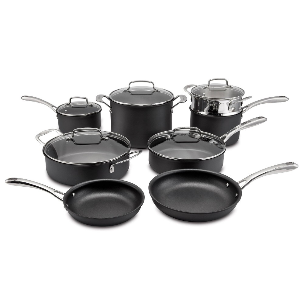Photos - Pan Cuisinart Classic 13pc Hard Anodized Cookware Set Silver/Black 