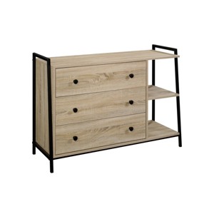 GlasFlength Decorative Storage Cabinets Dresser Brown Finish Elegant Holds Personal Belongings Fits Bedroom Entryway, Brown, 42.95"*15.83"*30" - 1 of 4