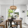 Gulches 70 in Brown Farmhouse Boho 4-Light Dimmable Pendant Chandelier for Living Room with Hand Woven Rattan Basket Shade - 2 of 4