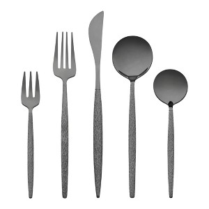 REGALWOVEN Stainless Steel Mirror Polished Flatware with Knife Spoons and Forks Set Silverware Set 20 Pcs - 1 of 4