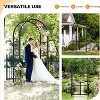 VINGLI Garden Arbor with Gate, PVC Wedding Arch for Ceremony Party, Trellis for Climbing Plants Outdoor for Backyard, Lawn - 2 of 4