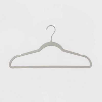 10pk Thin Plastic Hangers Gray - Brightroom&#8482;