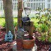Sunnydaze 34"H Electric Polyresin Rustic Pouring Buckets Outdoor Water Fountain with Solar Lantern - 4 of 4