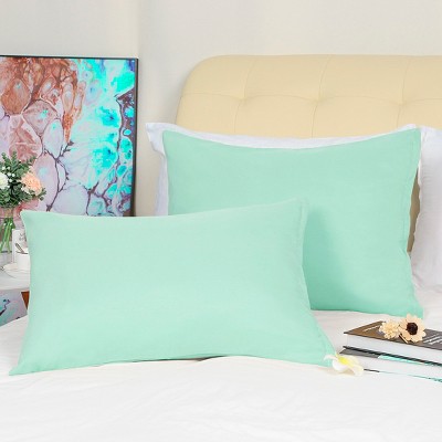 2 Pcs Standard 20"x26" 1800 Series Soft Brushed Microfiber Soft Pillowcase Brook Green - PiccoCasa