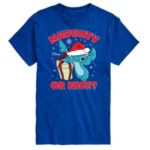 Men's - Lilo and Stitch - Naughty Or Nice Short Sleeve Graphic T-Shirt - 1 of 4