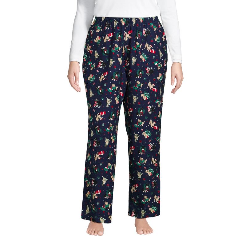 Lands' End Women's Print Flannel Pajama Pants, 1 of 6