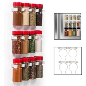 Good Cooking Magnetic Spice Rack Gripper Clips- Set of 4 Universal Spice Jar Clips - Easily Organize and Reorganize Dispensers- Great Gift for Cooks - 1 of 3