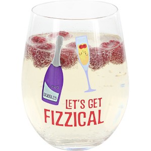Pavilion Gift Company - Fizzical - 18 oz Stemless Wine Glass - Drinkware - 1 of 4
