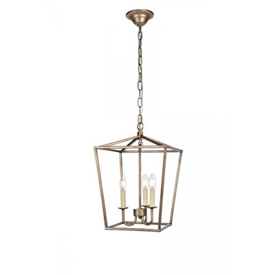 Elegant Lighting Maddox Collection Pendant D12.5 H18.25 Lt:3 Vintage silver Finish