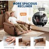 Swivel Rocking Recliner Chair,Manual Leather Recliner Glider with Lumbar Support & Padded Armrest - 2 of 4
