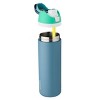 Owala FreeSip 24oz Stainless Steel Water Bottle - Shark/Blue