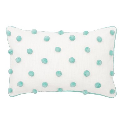 carol & frank 14" x 22" Surf Dot Rectangle Oblong Tufted Accent Throw Pillow