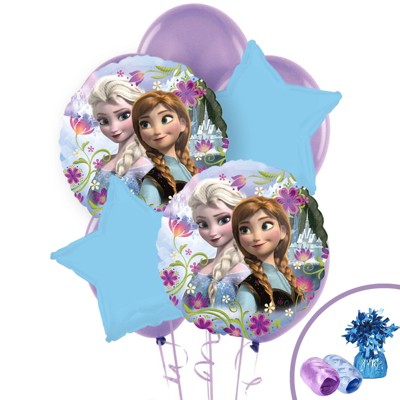 Birthday Express Frozen Party Anna And Elsa Balloon Bouquet - 10 Pack