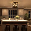 PAKOKULA 14.57 in. 4-Light Matte Black Geometric Semi-Flush Mount with Metal Shade - 4 of 4