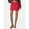 EXLURA Womens Button Bodycon Mini Skirt Sexy Night Club High Waist Elastic Y2K Fall Winter Plaid Skirts - 3 of 4