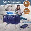 12 Pack Extra Heavy Duty Large Moving Bags Strong Zipper & Comfortable Handles, Sturdy & Durable Clothes Storage Bags - 3 of 4