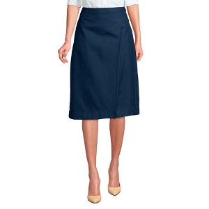 Lands' End Lands' End School Uniform Women's Solid A-line Skirt Below the Knee - 1 of 2