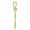 Black Bow Jewelry 14k Yellow Gold Flat Back Treble Clef Pendant - 2 of 4