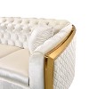 NicBex 81.1 Inch Velvet Tufted 3-Seater Sofa Couch with Gold Stainless Legs for Living Room,Office,Apartment - 4 of 4