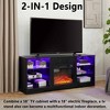 QingMoon TV Stand with Electric Fireplace, Entertainment Center with LED Lights and USB Charging Outlet, Media Console Table for Living Room - 2 of 4